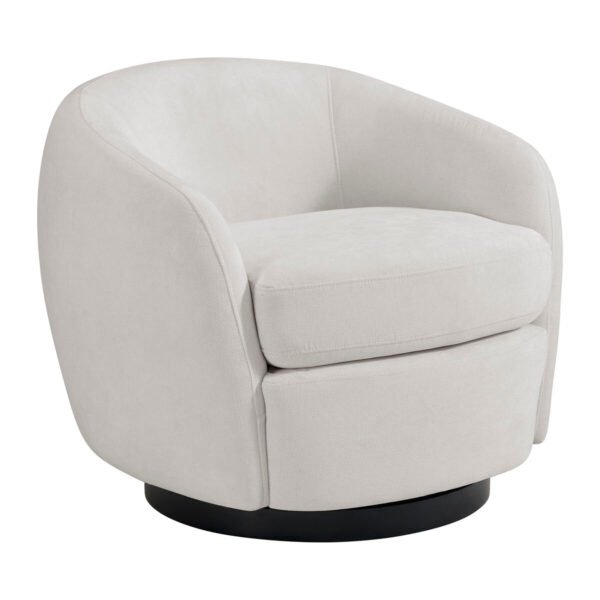 Chanel Swivel Chair in Bristo White