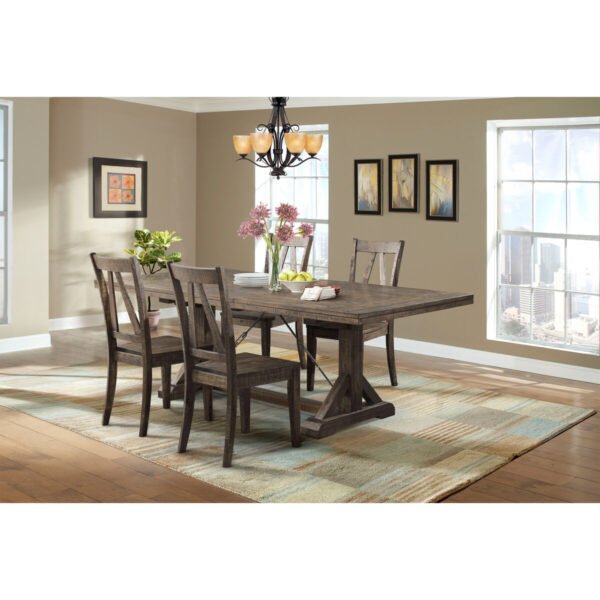 Finn 5PC Dining Set-Table and 4 Wooden Side Chairs