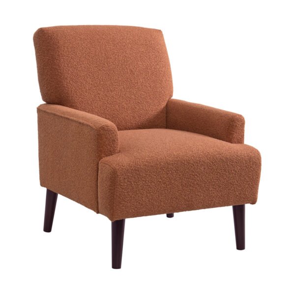 Kiwi Chair in 8077 Boucle Orange and Espresso