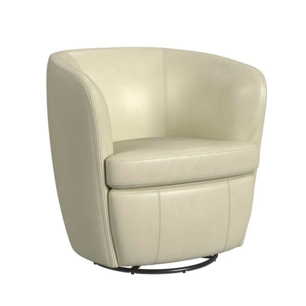 Vito Swivel Chair in Pebble Cream