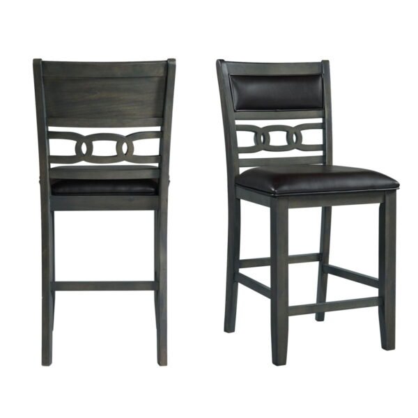 Amherst - Counter Side Chair With PU Cushion (Set of 2) - Gray Finish