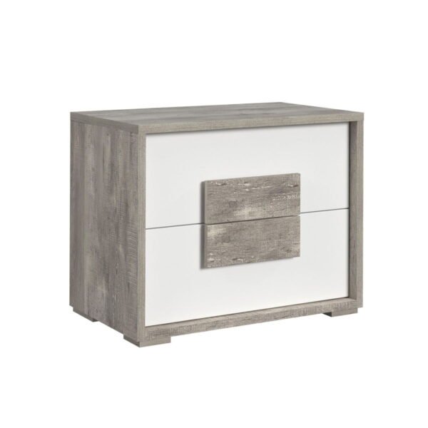 San Matteo - 2-Drawer Nightstand With USB - Gray