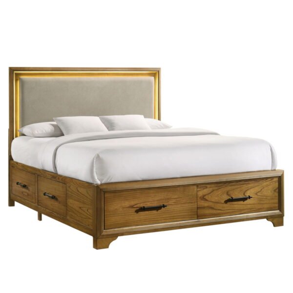 Harmony - Storage Bed With LED And Fabric