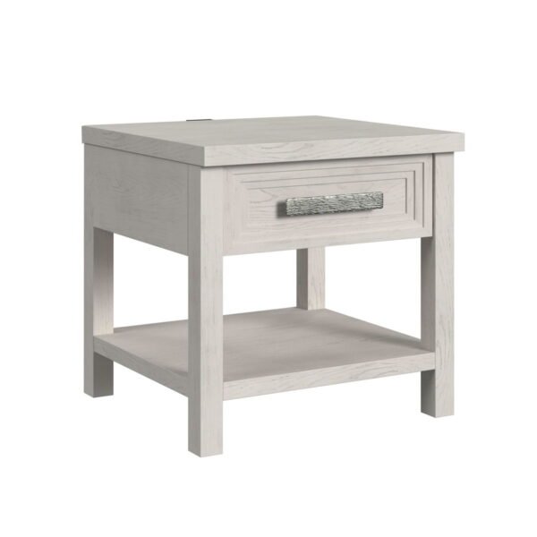 Avalanche - End Table With USB - Antique White